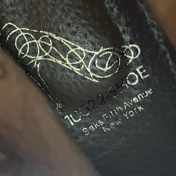 SAKS FIFTH AVENUE ITALY 10022 SHOES CAMEL SUEDE ANKLE BUCKLE BOOTS - Picture 4 of 14